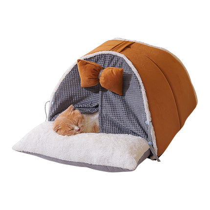 Lit pour chat en peluche confortable