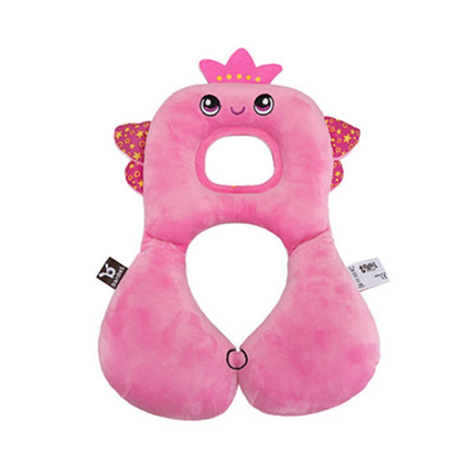 Kids' Cartoon Animal U-Shaped Neck Pillow - Comfort & Protection for Car Travels - Wnkrs