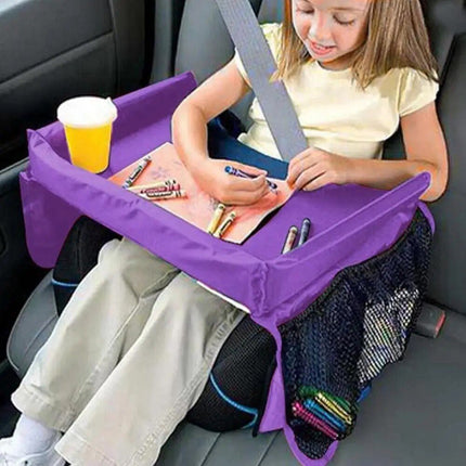 Kids Travel Play & Snack Car Seat Tray Multi-Functional Organizer - Wnkrs