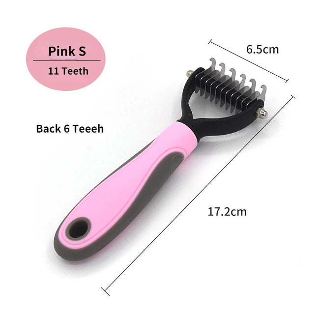 Premium Pet Deshedding Tool – Stainless Steel Dog & Cat Grooming Brush