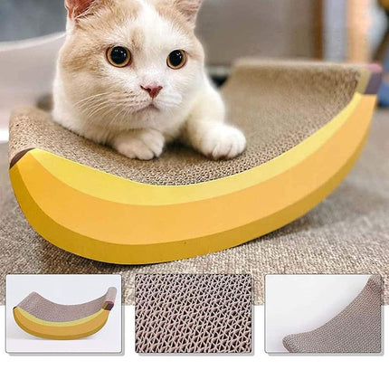 Planche à gratter pour chat en forme de banane