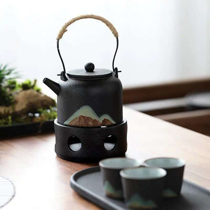 Japanese Style Warm Tea Stove Pot Ceramic Tea Set - Wnkrs