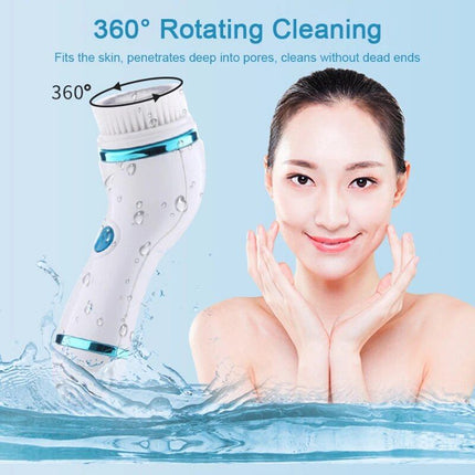 4-in-1 Electric Face Cleanser & Roller Massager: Ultimate Skin Care Tool - Wnkrs