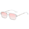 Lentes transparentes y rosas