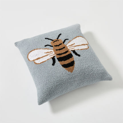 Funda de almohada de punto de microfibra con diseño de abejas adorables