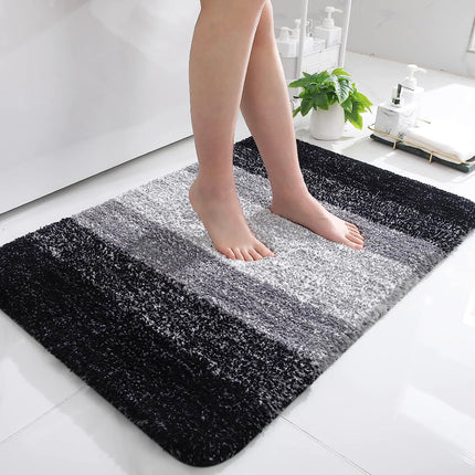 Tapis de bain absorbant en microfibre de luxe - Tapis de salle de bain antidérapant en peluche