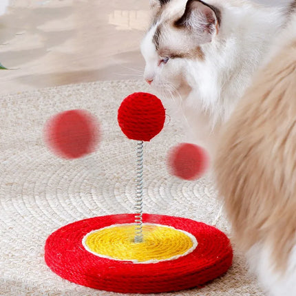 Rascador para gatos con pelota de sisal