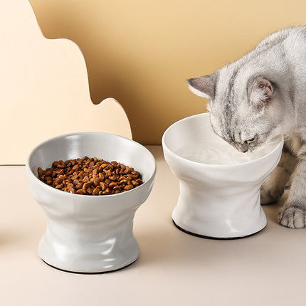 Gamelle surélevée en céramique pour chat et petit chien