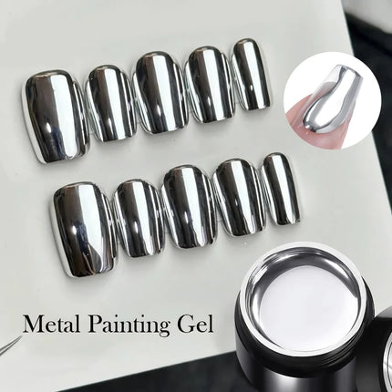 Esmalte de uñas en gel metalizado Super Silver de 5 ml