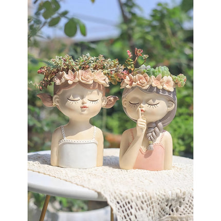 Charmante jardinière Fairy Girl de 7,8 pouces pour plantes succulentes