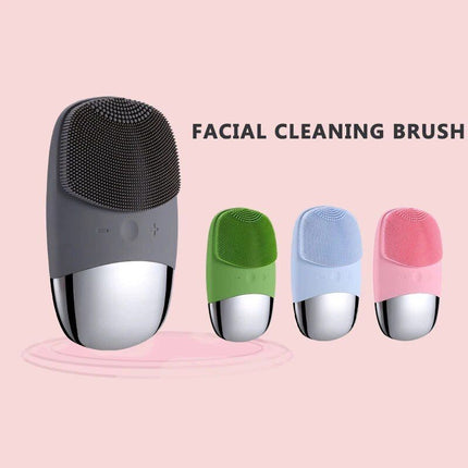 3-in-1 Electric Silicone Facial Cleansing Brush: Deep Pore Cleaning & Massaging - Wnkrs