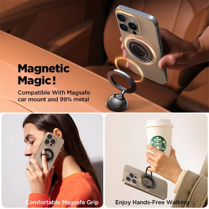Magnetic Silicone Ring Holder Stand for iPhone 15, 14, 13 Pro Max