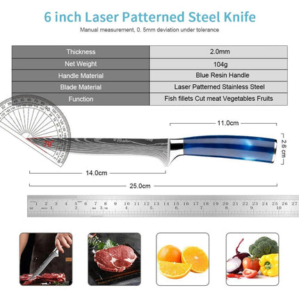 6 Inch Stainless Steel Boning Knife - Wnkrs