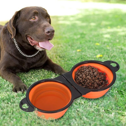 Gamelle pliable portable 2 en 1 pour chien