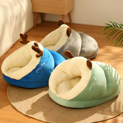 Canapé-lit en peluche confortable pour chien - Niche chaude pour animaux de petite et moyenne taille