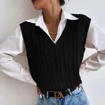 Chic Autumn & Winter Sleeveless Knit Sweater Vest for Women - Wnkrs