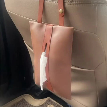 Luxury Leather Car Seat Back Tissue Holder - Wnkrs