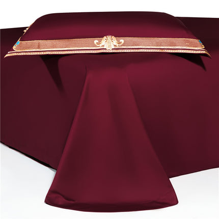 Cotton Pure Cotton Light Luxury Wine Red Bedding - Wnkrs