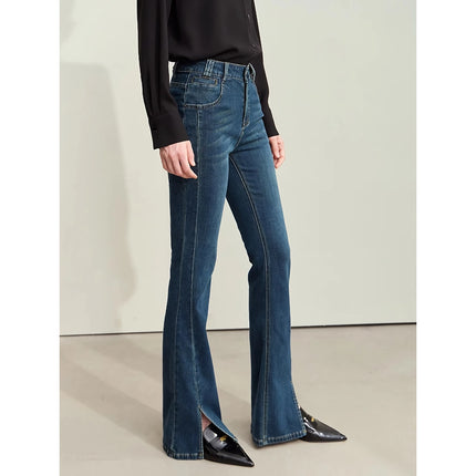 Jean slim rétro minimaliste pour femme - Collection automne