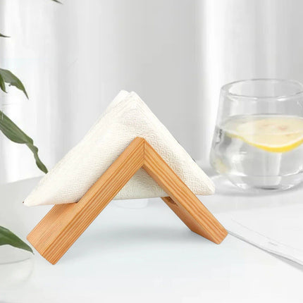 Elegant Wooden Napkin Holder - Decorative Tabletop Napkin Stand for Home & Picnic - Wnkrs