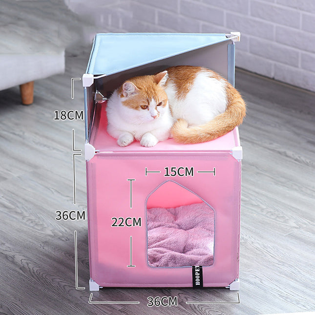 Lit amovible de luxe pour animaux de compagnie et maison double pour chat