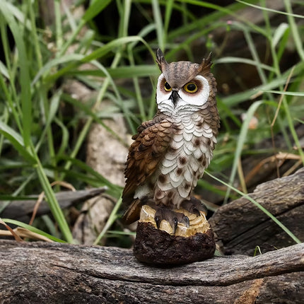 Sculpture de hibou en résine