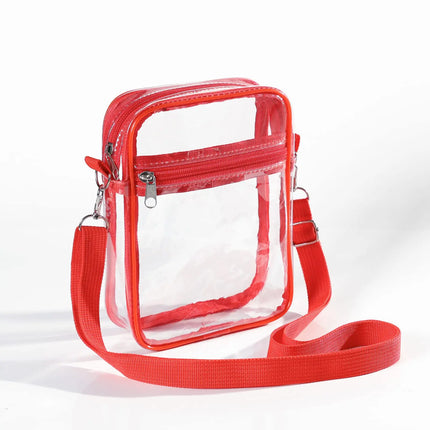 Sac à bandoulière en PVC transparent pour femme, approuvé pour le stade