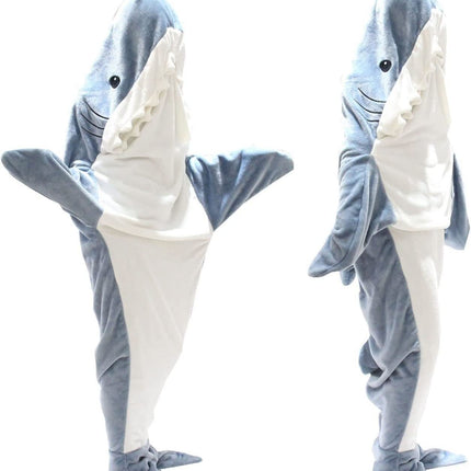 Home Soft Flannel Shark Blanket Hoodie - Wnkrs