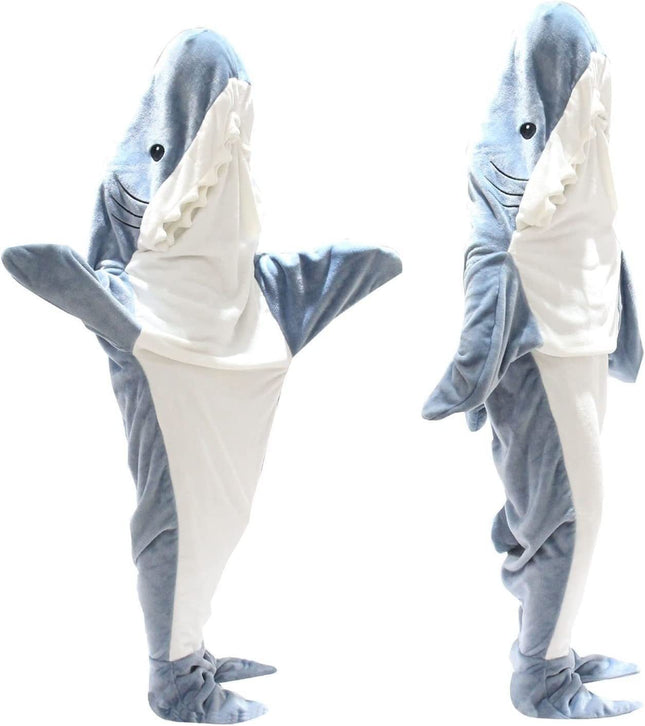 Home Soft Flannel Shark Blanket Hoodie - Wnkrs