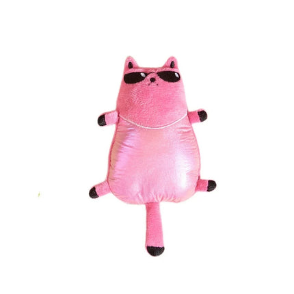 Muñeco de peluche con forma de gato y gafas de sol con sonido BB