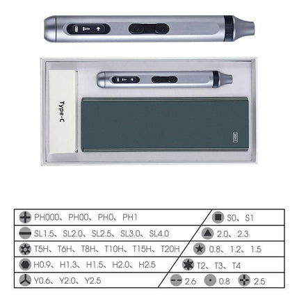 High-Efficiency Cordless Screwdriver Kit with LED Light and Type-C Fast Charging - Wnkrs
