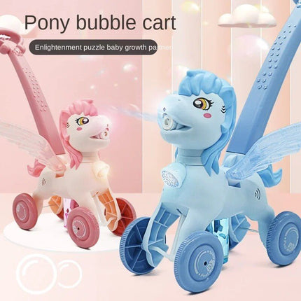 Electric Unicorn Bubble Cart with Music & Lights: A Magical Playtime Experience - Wnkrs