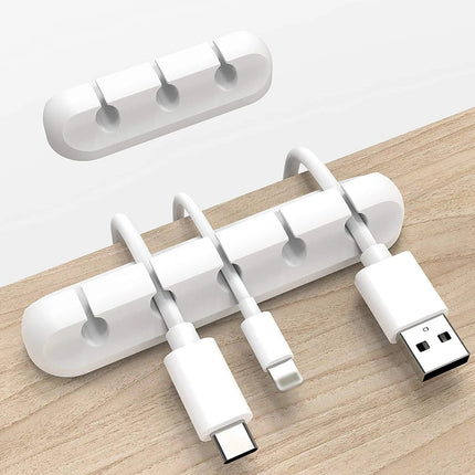 Multi-Slot White Silicone Cable Organizer - Wnkrs