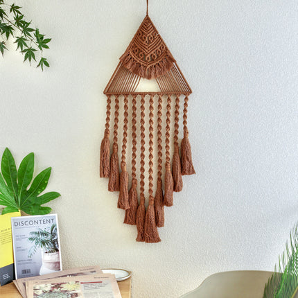 Handwoven Home Decor Triangle Dream Catcher Pendant - Wnkrs