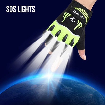 LED Light-Up Cycling Gloves - Wnkrs