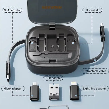 Cable USB A/C a tipo C, Micro, Lightning de carga rápida de 60 W