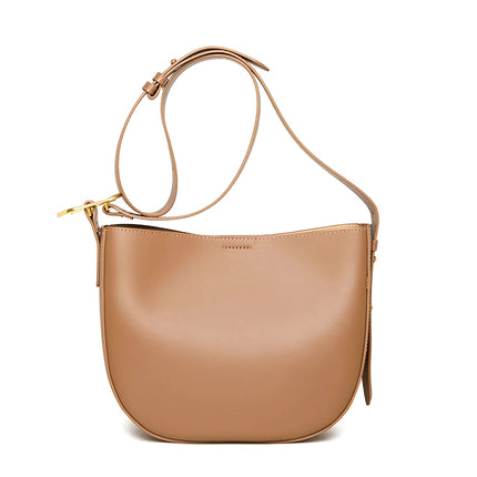 Sac à bandoulière vintage en cuir de vache pour femme - Sac fourre-tout élégant