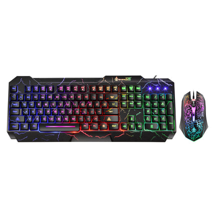 Ensemble clavier et souris de jeu Burst Office - Sensation mécanique, rétroéclairage multicolore lumineux