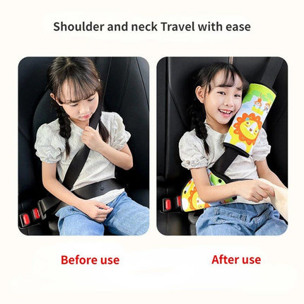 Kid's Comfort Car Seatbelt Protector with Cartoon Design - Wnkrs