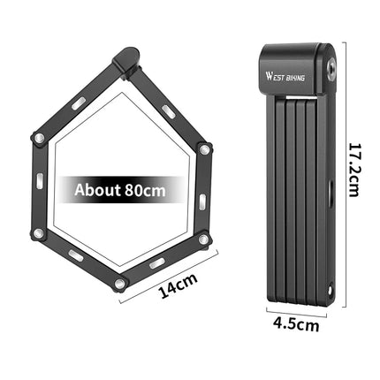 Candado de bicicleta plegable de alta seguridad