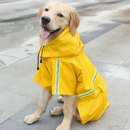 Chubasquero impermeable con capucha para perros pequeños y grandes