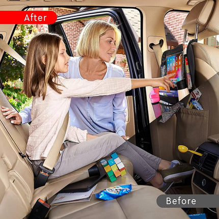 Backseat Organizer with Touchscreen Tablet Holder & Kick Mat Protector - Wnkrs