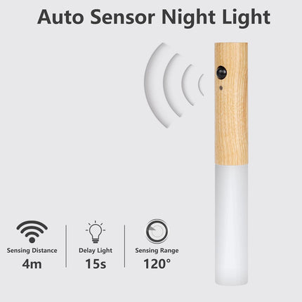 Luz LED nocturna magnética con sensor de movimiento recargable