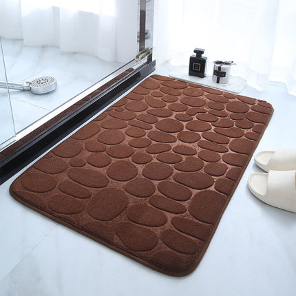 Tapis de bain en mousse à mémoire de forme avec pavés en relief