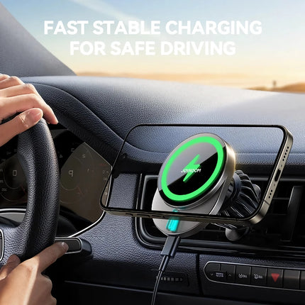 Chargeur de voiture magnétique sans fil et support de téléphone - Support de ventilation à charge rapide 15 W