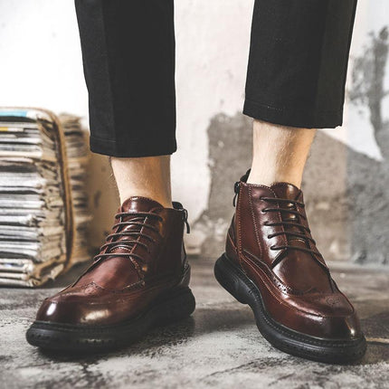 Bottines en cuir vintage