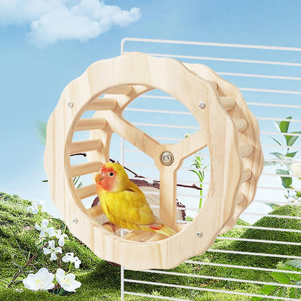 Roue d'exercice en bois