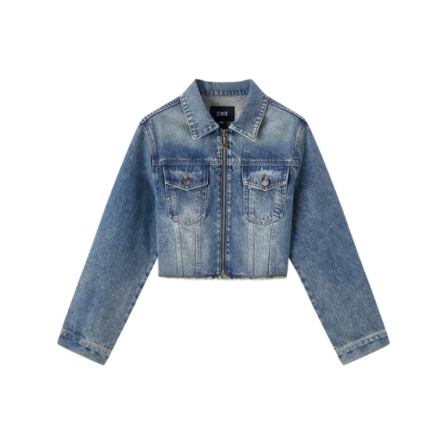 Veste courte en jean élégante pour femme