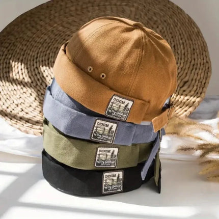 Gorra estilo melón sin visera vintage