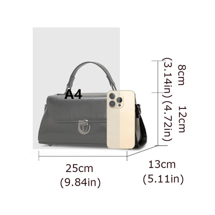 Sac à bandoulière élégant en cuir pour femme - Petit sac à main en cuir de vache